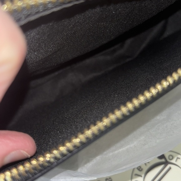 NWT Valentino Orlandi Black and Gold Crossbody Bag with Pyramid Studs - Picture 6 of 6